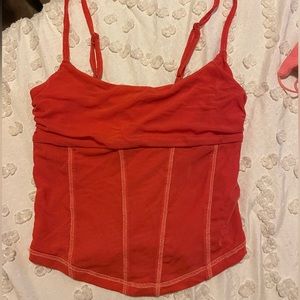 Urban Outfitters Orange Corset Style Tank Top